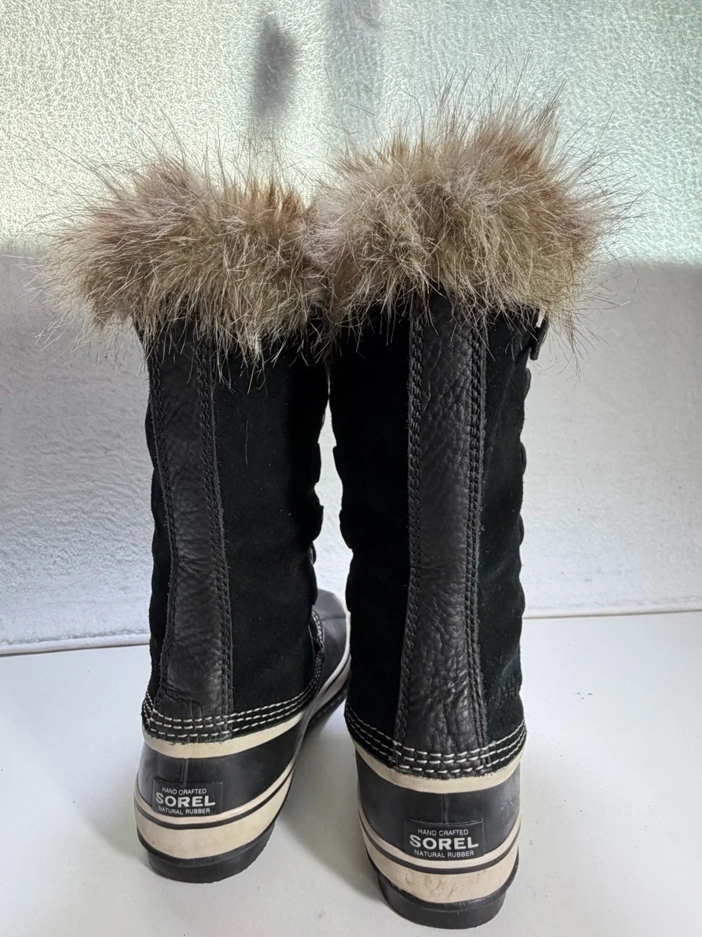 Sorel Joan of Arctic Waterproof Suede Snow Boots Black Womens Size 10 Winter